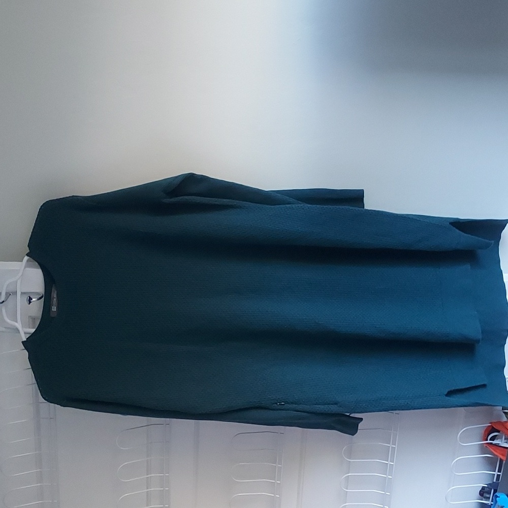 Title Nine Merino Wool Long Sleeve Sweater Dress Extra Large Teal